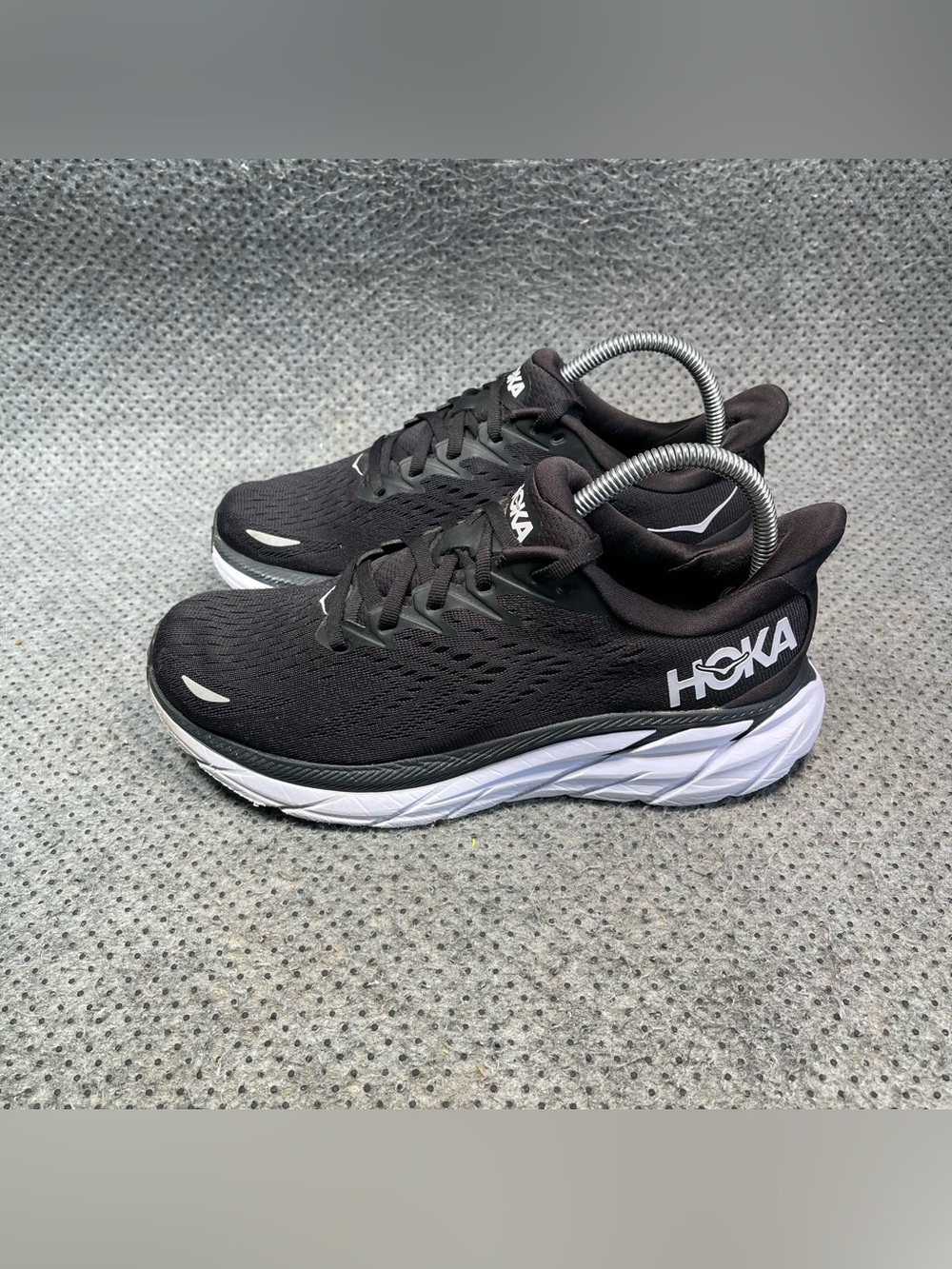 Hoka One One Clifton 8 Wide Black Running Shoes Size 8.5 Women’s